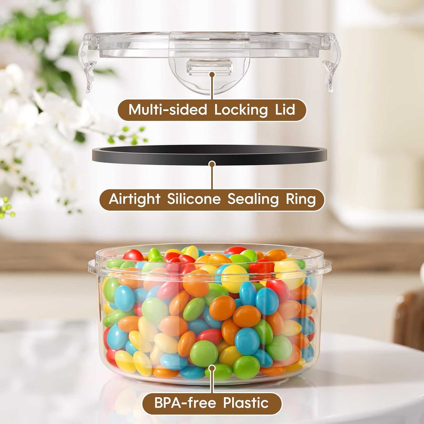 50-Piece Airtight Food Storage Containers – BPA-Free & Stackable
