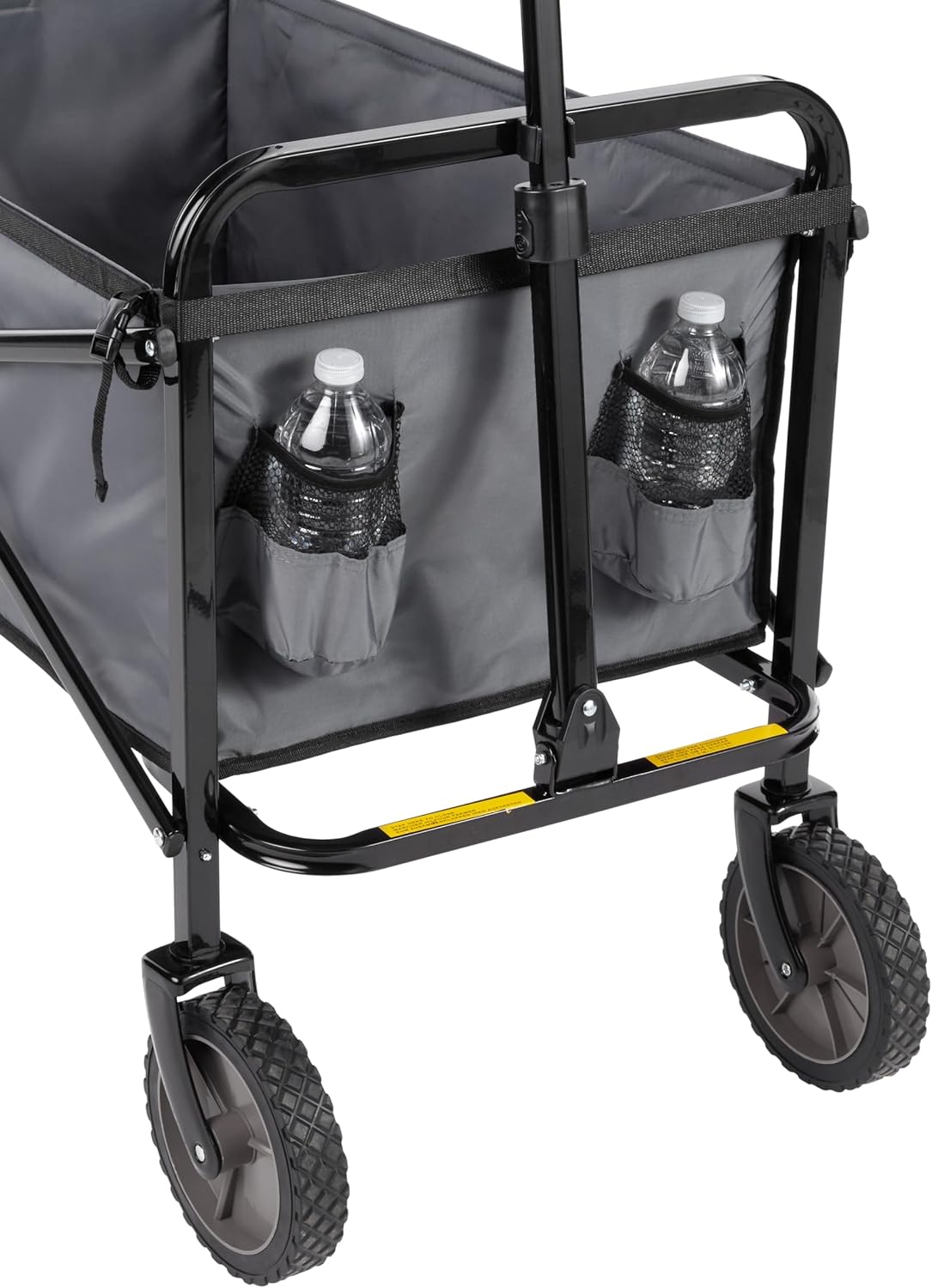 Collapsible Folding Utility Wagon – Heavy Duty Outdoor Cart, 265 lb Capacity (Gray)