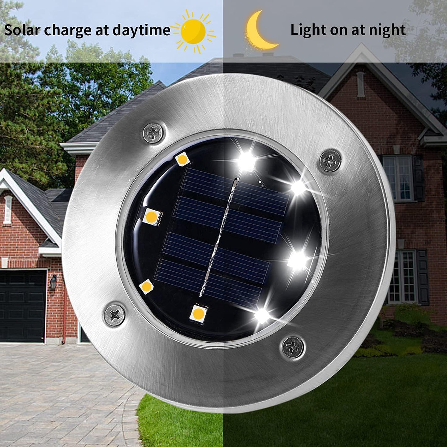 12-Pack Cold White Solar Pathway Lights – Waterproof LED Outdoor Garden & Driveway Lighting