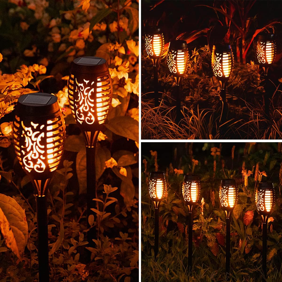 10-Pack Solar Torch Lights with Flickering Flame – Waterproof LED Garden & Yard Decor