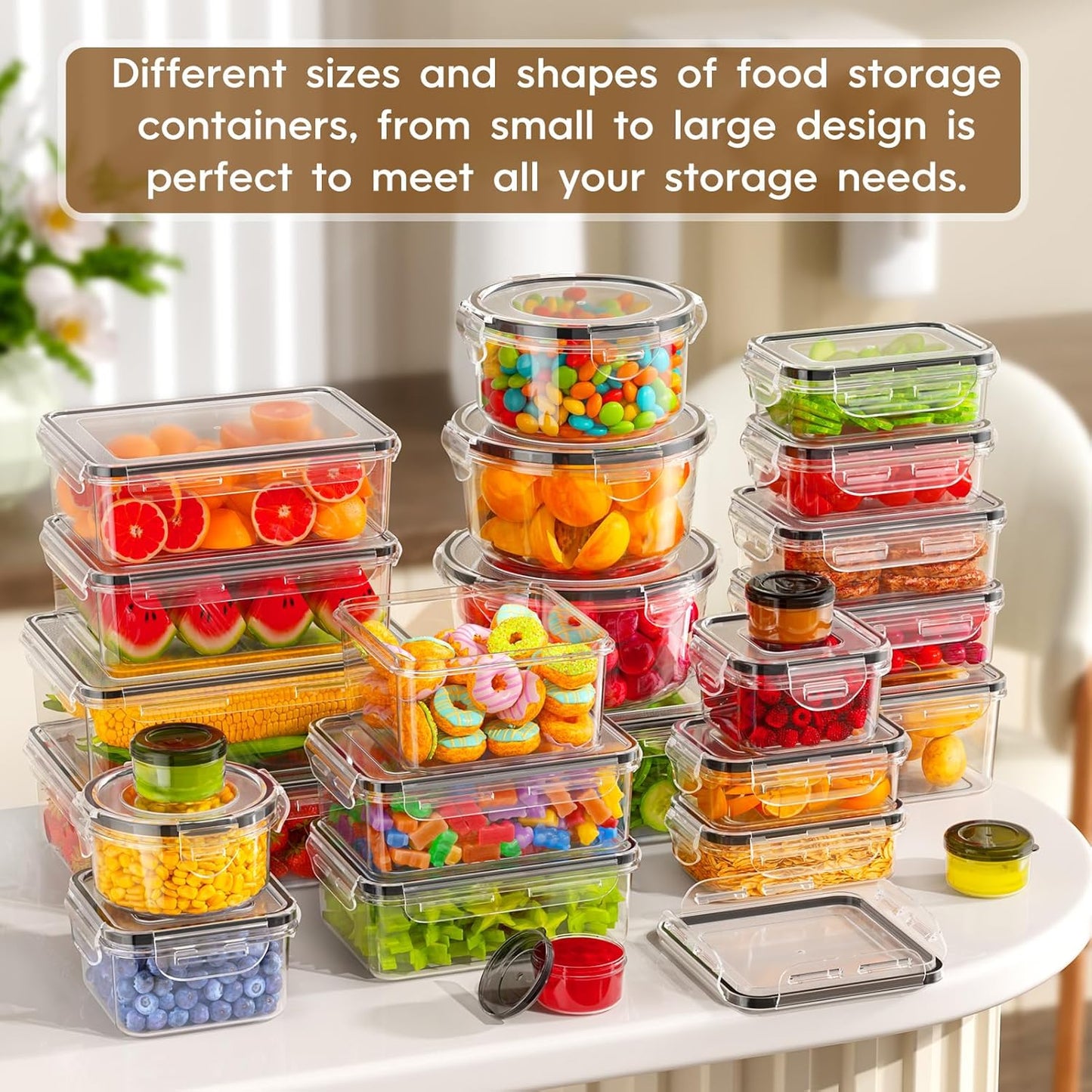 50-Piece Airtight Food Storage Containers – BPA-Free & Stackable
