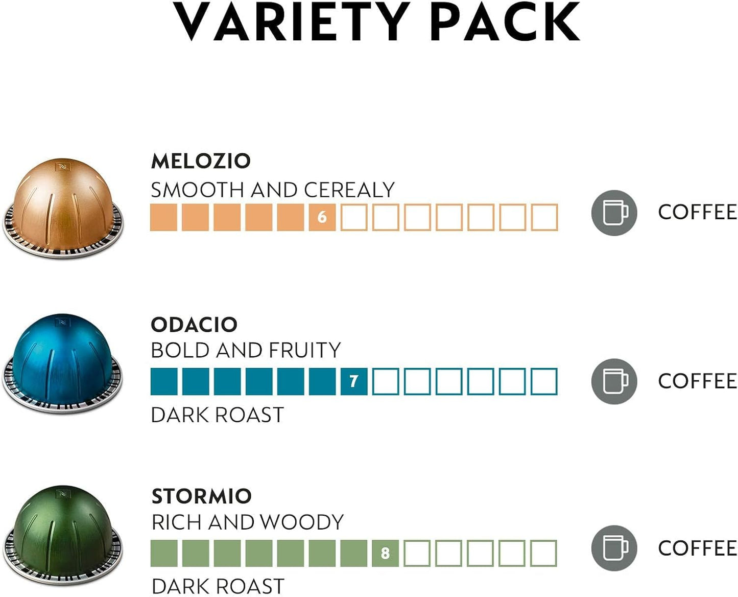 Nespresso Capsules Vertuo, Variety Pack