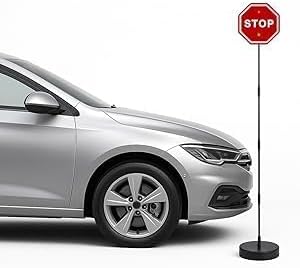 PARKEZ Flashing LED Light Parking Stop Sign For Garage