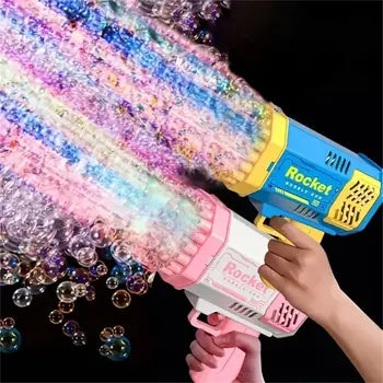 40 hole handheld fully automatic space light bubble machine electric children's toys without battery without bubble water