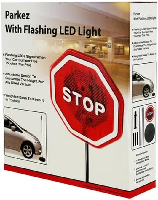 PARKEZ Flashing LED Light Parking Stop Sign For Garage