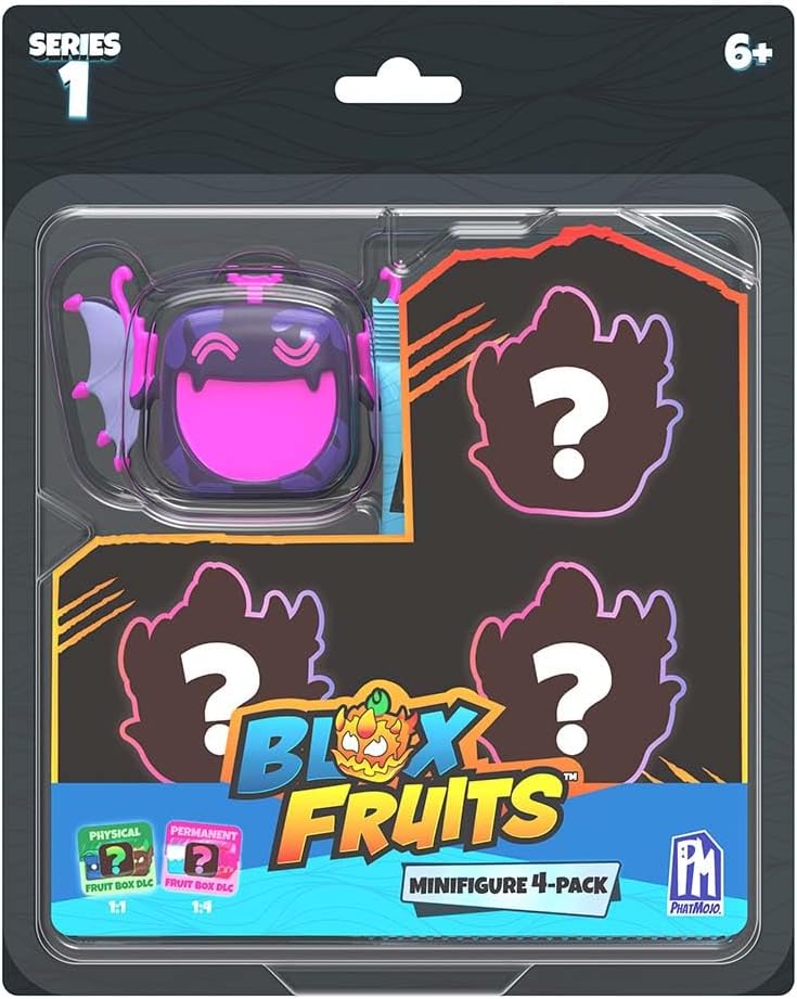 Blox Fruits - Mystery Fruit Minifigure 4-Pack (1.5" Tall, Series 1) [Includes DLC]