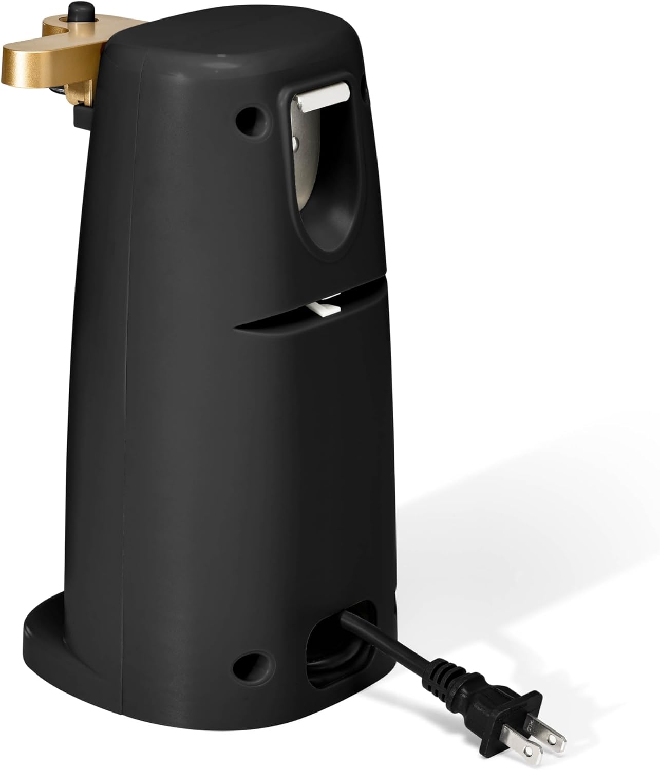 Electric Can Opener by Drew Barrymore, Stainless Steel Blade, Auto-Turn Feature (Black Sesame), 1