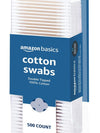 Amazon Basics Cotton Swabs – 100% Cotton, 500 Count, USA Made