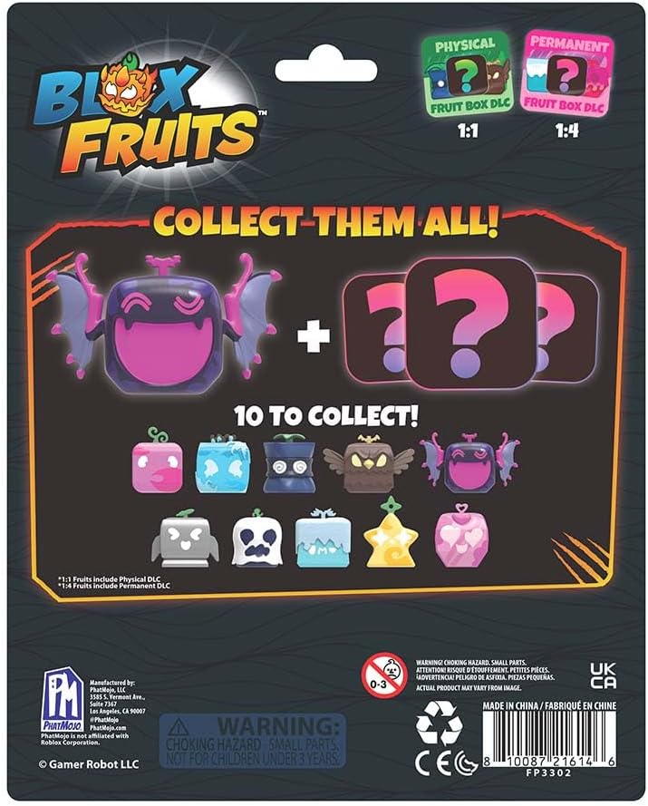 Blox Fruits - Mystery Fruit Minifigure 4-Pack (1.5" Tall, Series 1) [Includes DLC]