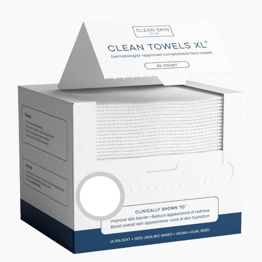 Clean Towels XL™ – 100% Biobased Disposable Face Towels (2 Pack, 100 Ct) – Made in USA