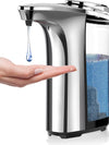 Touchless Automatic Soap Dispenser – 17oz/500ml with Infrared Sensor & Adjustable Levels (Silver)