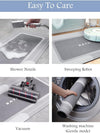 Quick Dry Non-Slip Bath Mat – Super Absorbent Diatomaceous Earth Bathroom Rug (17"x27")