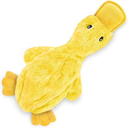 Crinkle Dog Toy – No Stuffing Duck with Squeaker for All Breeds – Soft, Durable & Mess-Free
