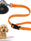 Adjustable Dog Bathing Tether with Suction Cup – Pet Grooming Restraint Strap (Orange)