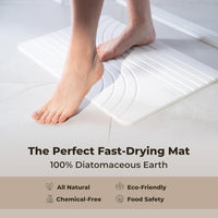 Stone Bath Mat – Diatomaceous Earth Quick Dry & Non-Slip Shower Mat (Sandstone)