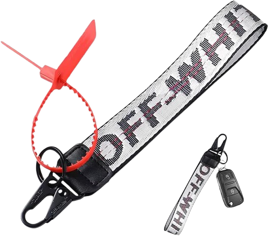 Black Keychain Lanyard for Keys and ID Badge Holder - Durable Lanyard Neck Strap