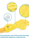 Crinkle Dog Toy – No Stuffing Duck with Squeaker for All Breeds – Soft, Durable & Mess-Free