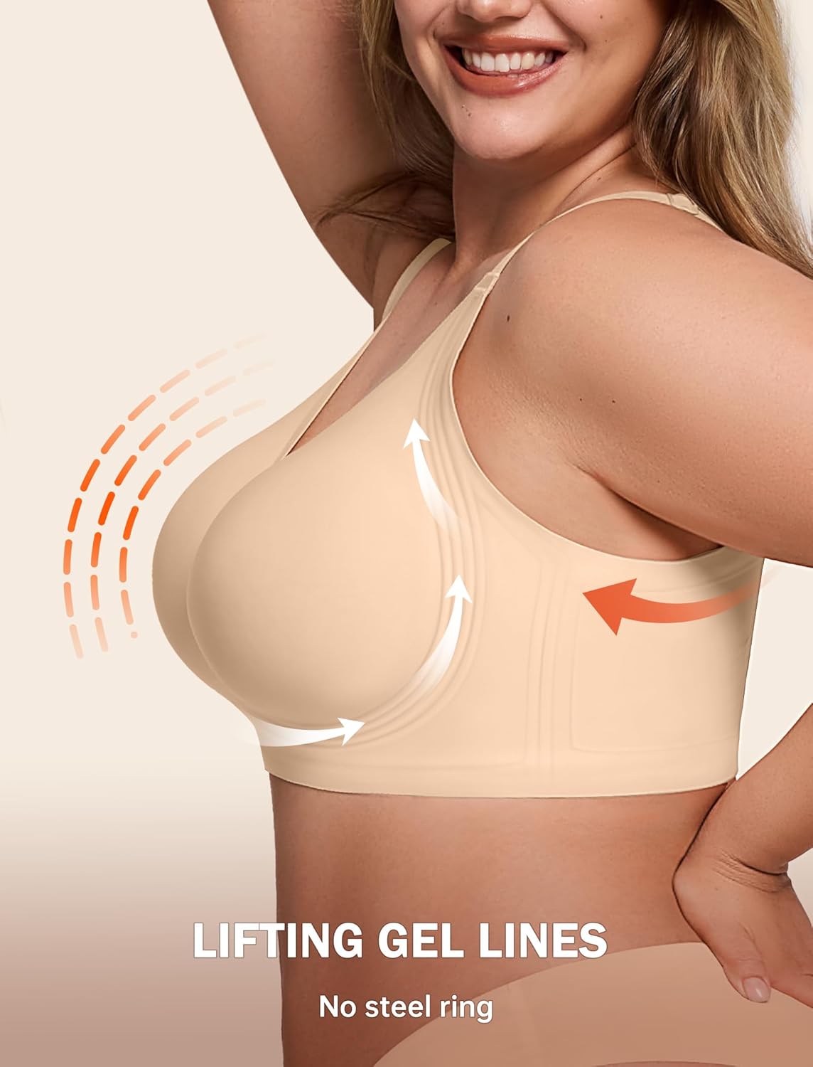 LetsJoli Bras for Women Supportive Wireless Push Up Bra