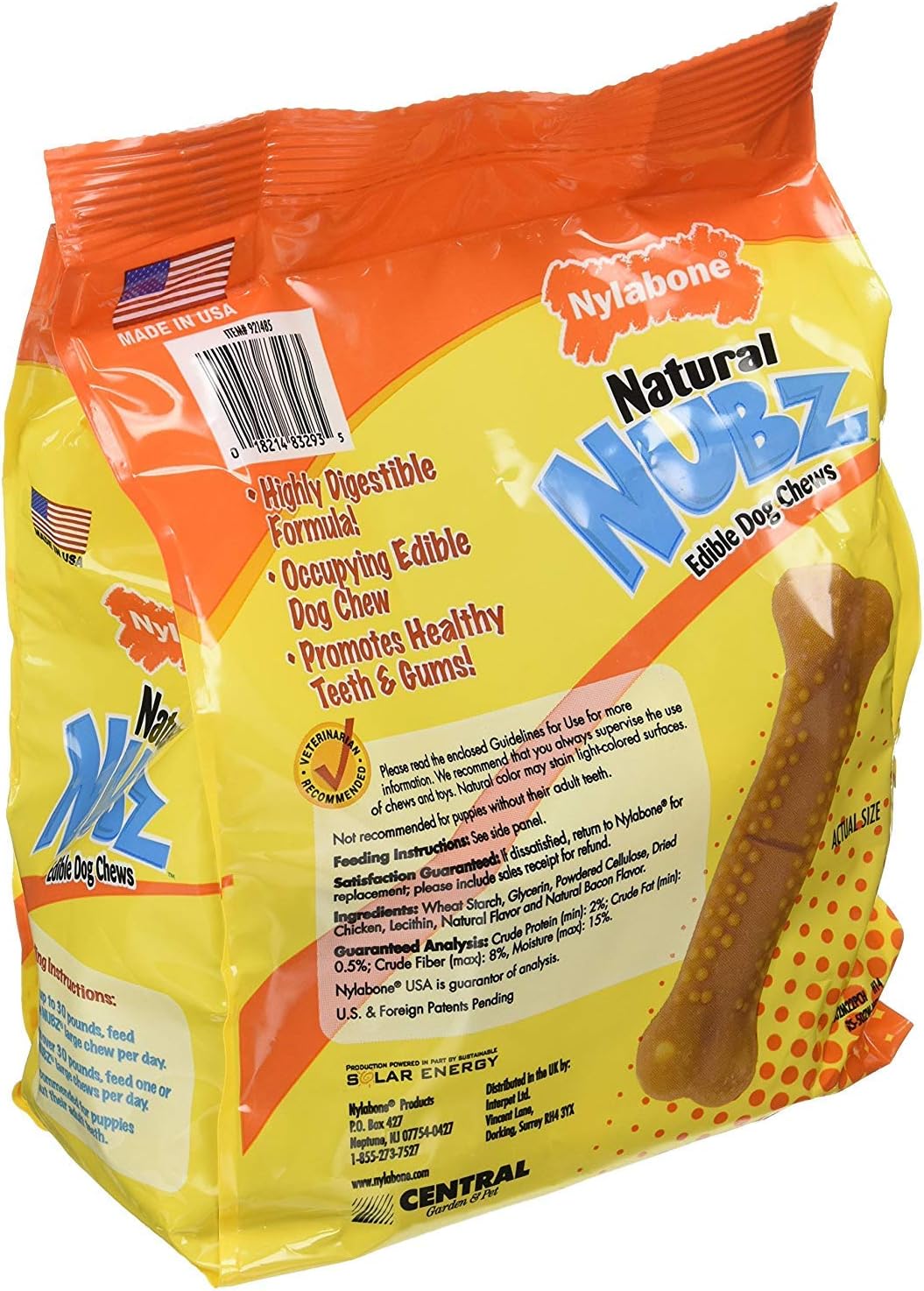 Natural Nubz Edible Dog Chews 22ct. (2.6lb Bag)(Pack of 2)