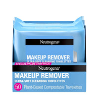 Makeup Remover Wipes – Micellar, Alcohol-Free, Compostable (2x25 ct) – Made in USA