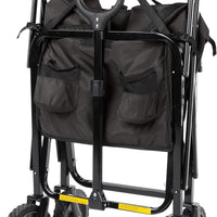 Heavy Duty Folding Utility Wagon – Collapsible Outdoor Cart with Wheels (Black)