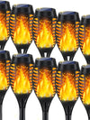 10-Pack Solar Torch Lights with Flickering Flame – Waterproof LED Garden & Yard Decor