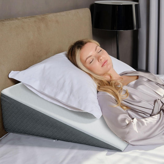 Memory Foam Bed Wedge Pillow – 7.5" Incline for Acid Reflux, Snoring & Back Pain