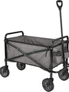 Collapsible Folding Utility Wagon – Heavy Duty Outdoor Cart, 265 lb Capacity (Gray)