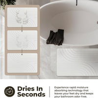 Stone Bath Mat – Diatomaceous Earth Quick Dry & Non-Slip Shower Mat (Sandstone)