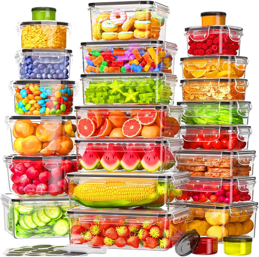 50-Piece Airtight Food Storage Containers – BPA-Free & Stackable
