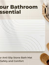 Stone Bath Mat – Diatomaceous Earth Quick Dry & Non-Slip Shower Mat (Sandstone)