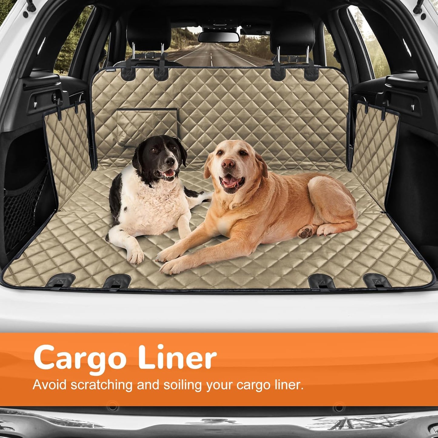 URPOWER Waterproof Dog Seat Cover Hammock Nonslip Scratchproof for Cars SUVs