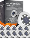 12-Pack Cold White Solar Pathway Lights – Waterproof LED Outdoor Garden & Driveway Lighting