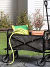 Heavy Duty Folding Utility Wagon – Collapsible Outdoor Cart with Wheels (Black)