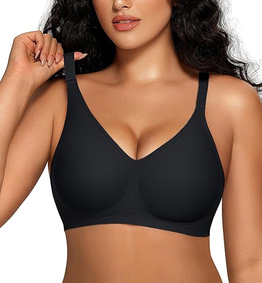 OEAK Women’s Wireless Push Up Bra – Seamless Full Coverage Comfort Bralette