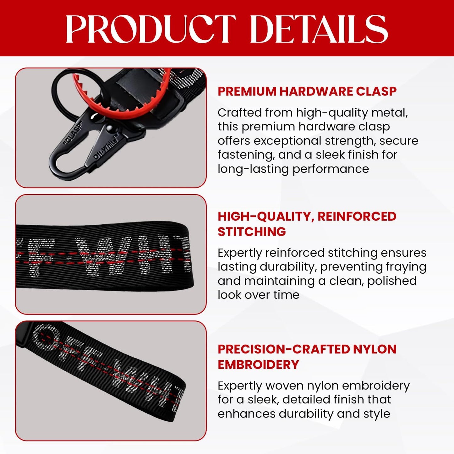 Black Keychain Lanyard for Keys and ID Badge Holder - Durable Lanyard Neck Strap
