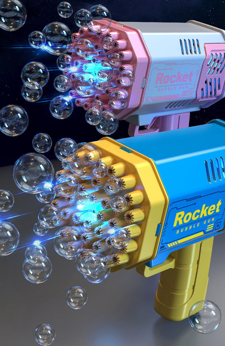 40 hole handheld fully automatic space light bubble machine electric children's toys without battery without bubble water
