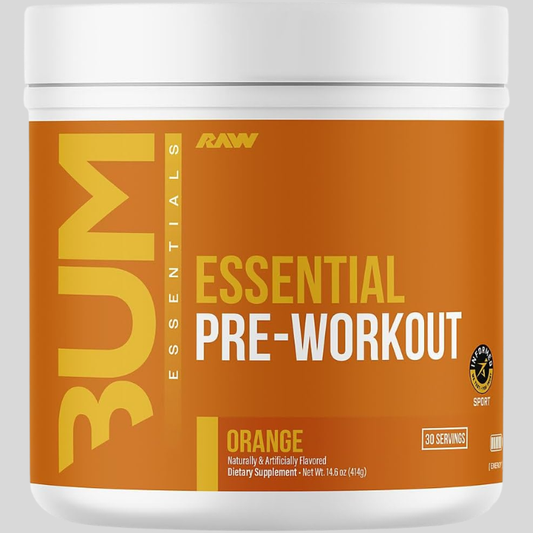 RAW Essential Pre-Workout Powder (Orange) - Chris Bumstead Sports Nutrition Supplement