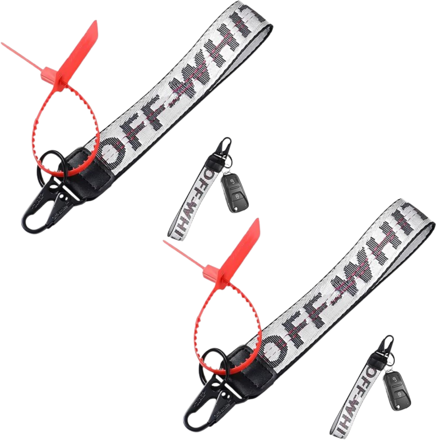 Keychain Lanyard for Keys and ID Badge Holder - Durable Lanyard Neck Strap (Pack of 2)