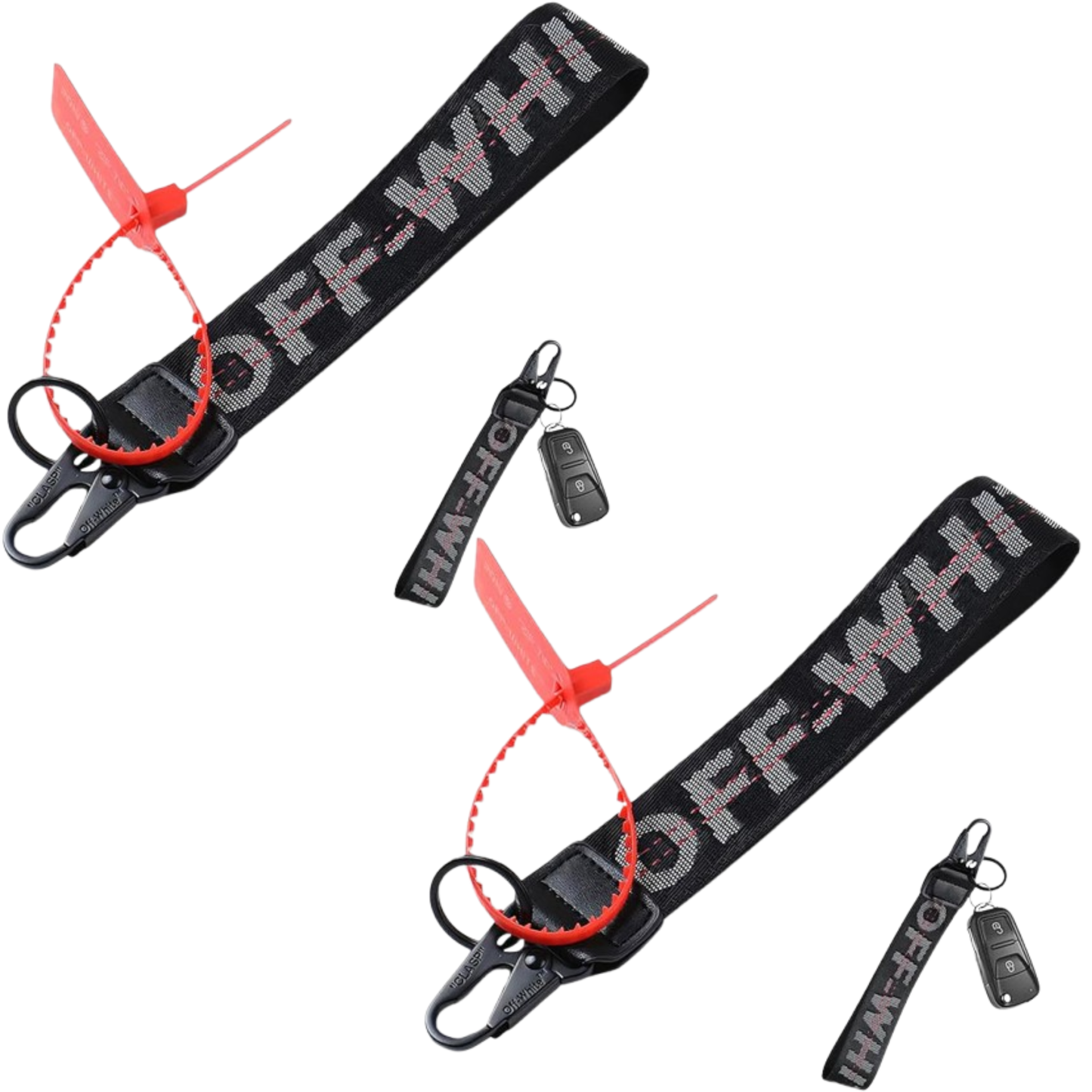 Keychain Lanyard for Keys and ID Badge Holder - Durable Lanyard Neck Strap (Pack of 2)