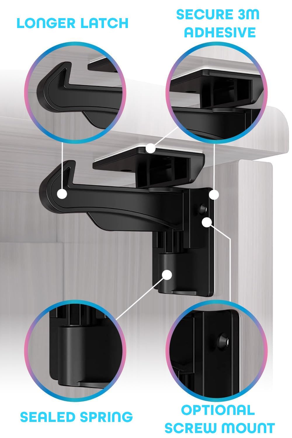 Invisible Cabinet Locks for Baby Proofing