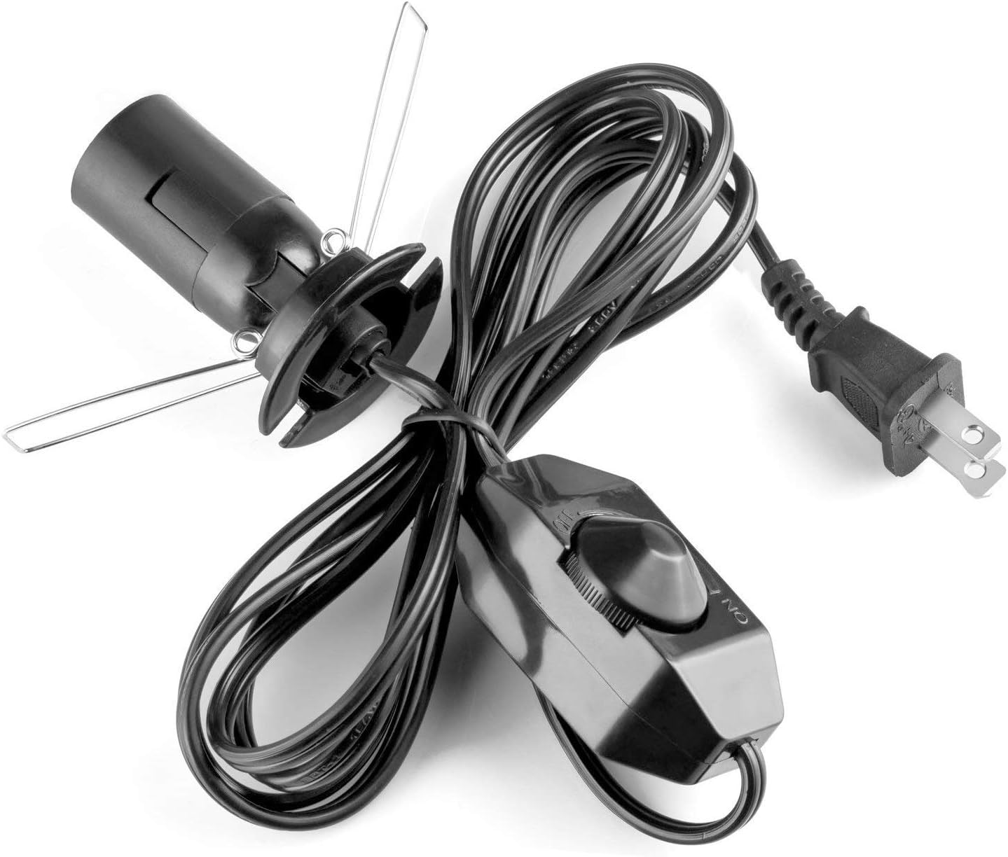 Electrical component with wires and plug on a white background