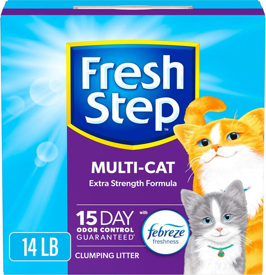 Fresh Step Clumping Cat Litter, Multi-Cat, Long Lasting