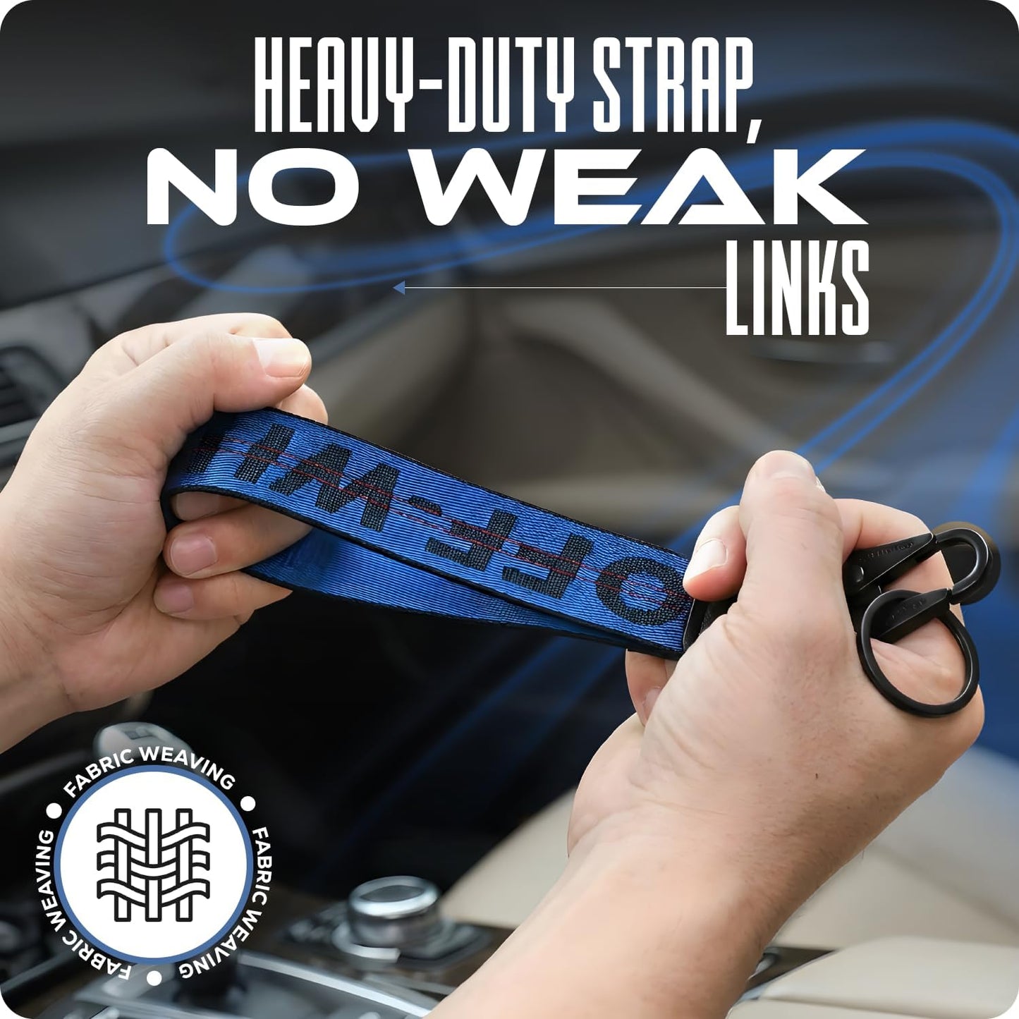 Off White Keychain Lanyard for Keys and ID Badge Holder - Durable Lanyard Neck Strap (Pack of 2)