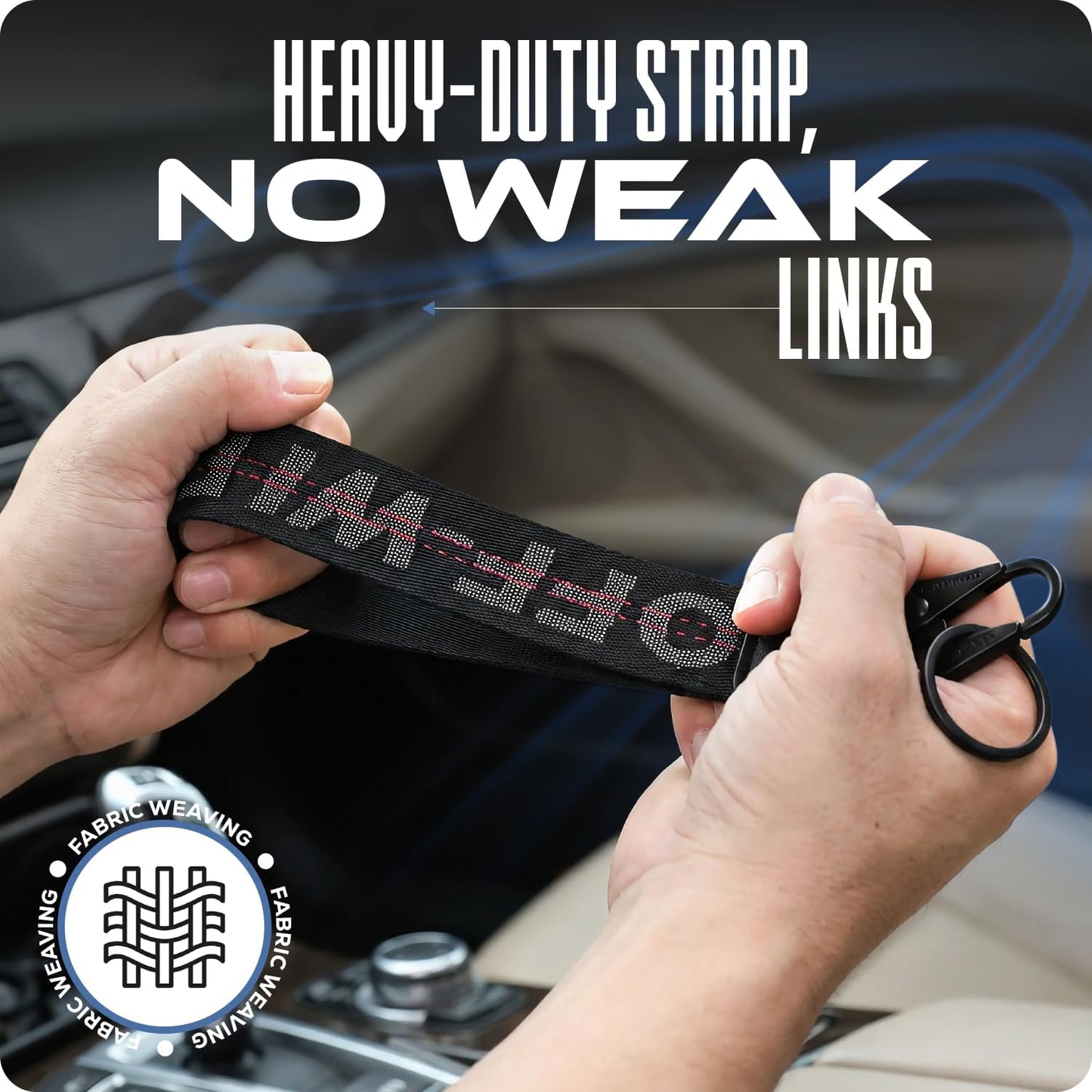 Off White Keychain Lanyard for Keys and ID Badge Holder - Durable Lanyard Neck Strap (Pack of 2)