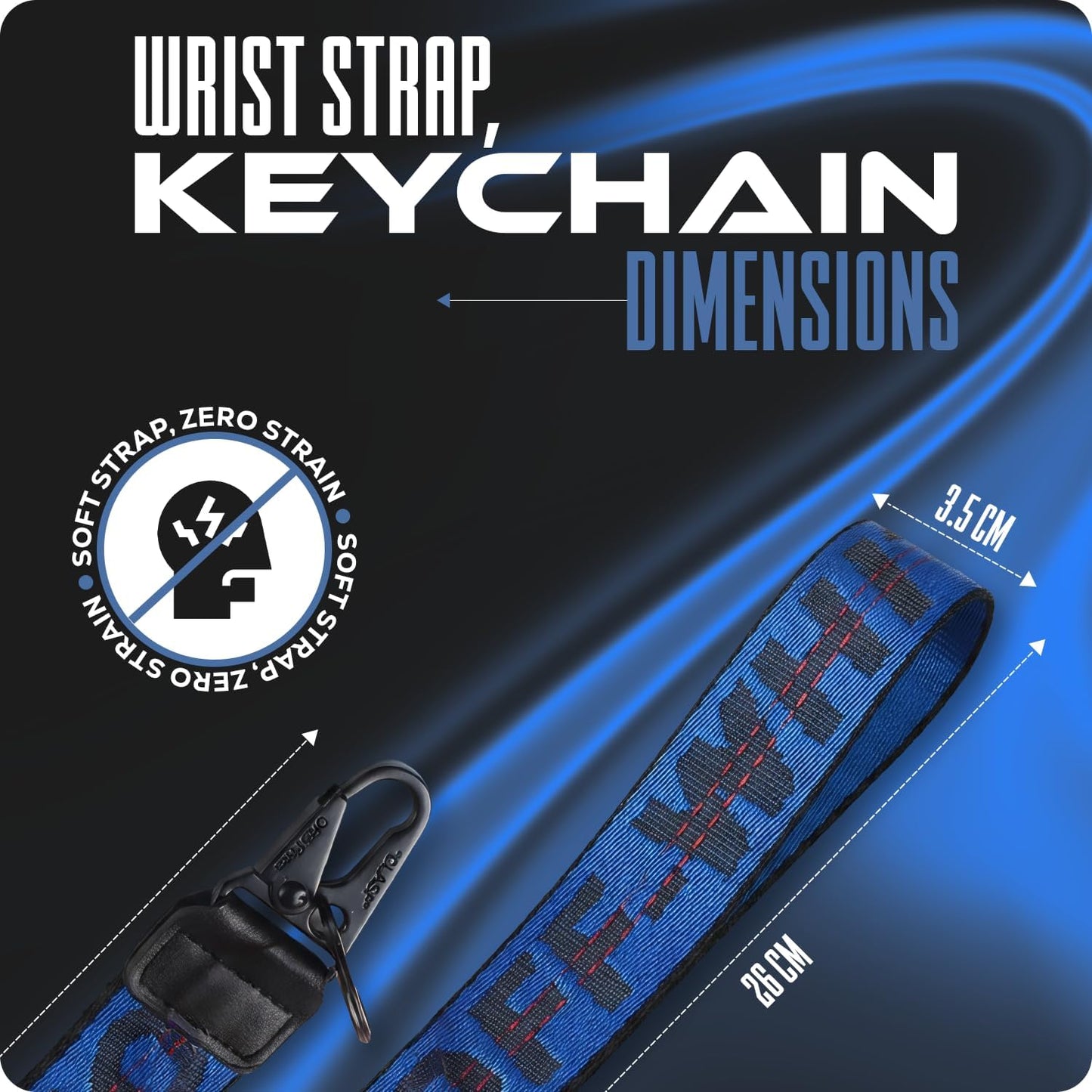 Off White Keychain Lanyard for Keys and ID Badge Holder - Durable Lanyard Neck Strap (Pack of 2)