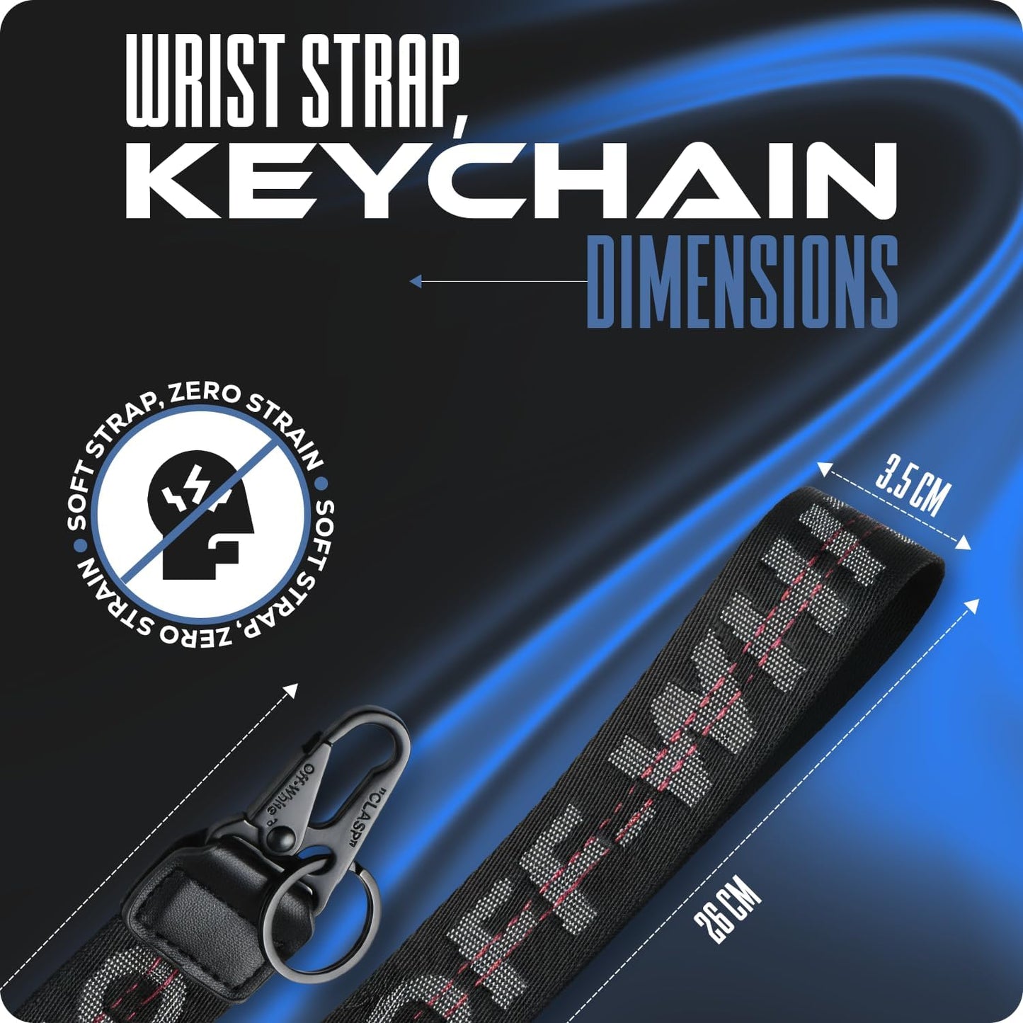 Off White Keychain Lanyard for Keys and ID Badge Holder - Durable Lanyard Neck Strap (Pack of 2)