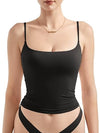 SUUKSESS Women’s Y2K Square Neck Crop Top – Adjustable Backless Cami | Made in USA